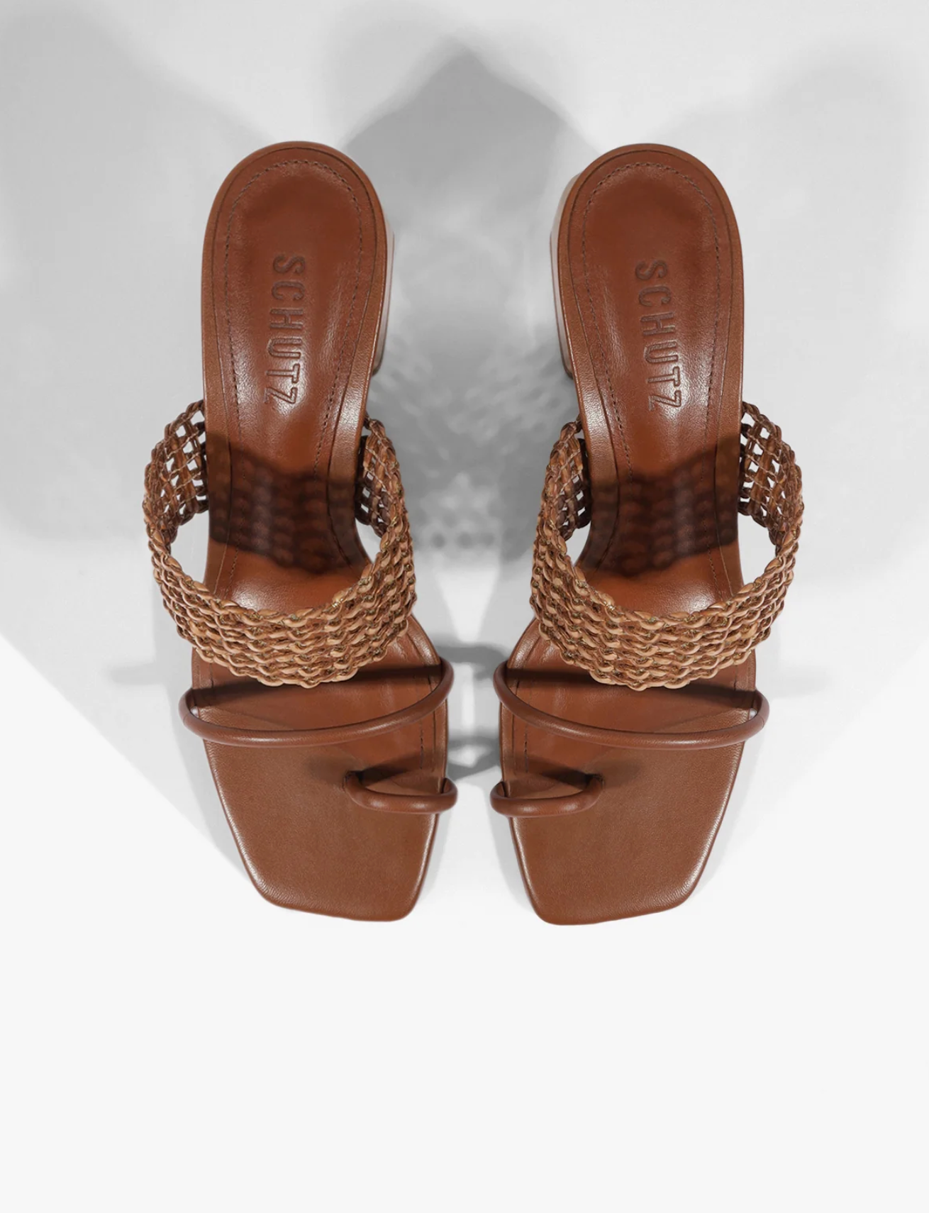 Aberdeen Mid Block Heel Sandal - Cognac