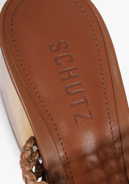 Aberdeen Mid Block Heel Sandal - Cognac