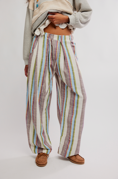 Chambers Laidback Pull-On Pants - Ivory Combo Stripe