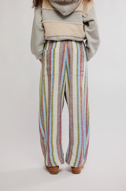 Chambers Laidback Pull-On Pants - Ivory Combo Stripe