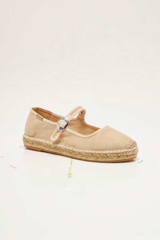 Free People Oasis Mary Jane Espadrille Shoes - Sunstone Sand