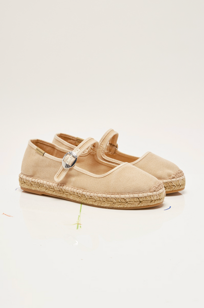 Free People Oasis Mary Jane Espadrille Shoes - Sunstone Sand