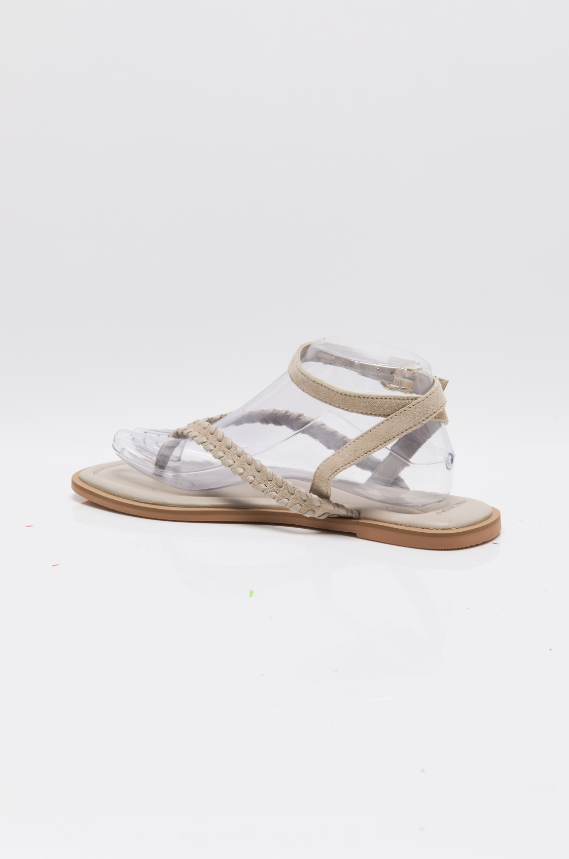 Free People Waverly Whipstitch Thing Sandal - Sunstone Sand Suede Combo