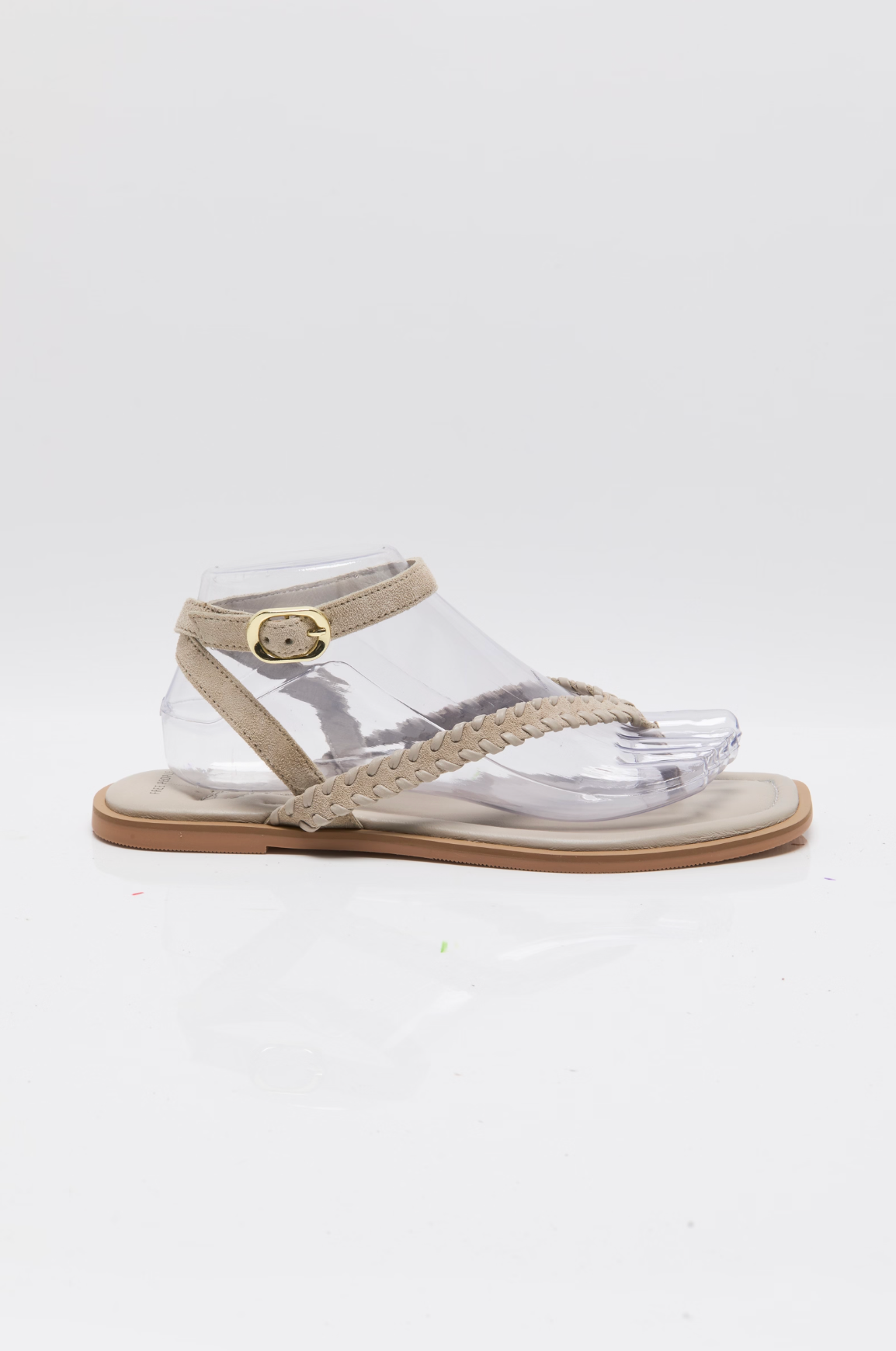 Free People Waverly Whipstitch Thing Sandal - Sunstone Sand Suede Combo