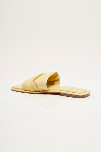 Free People Evelyn Slip On Sandals - Sunkissed Yellow Leather