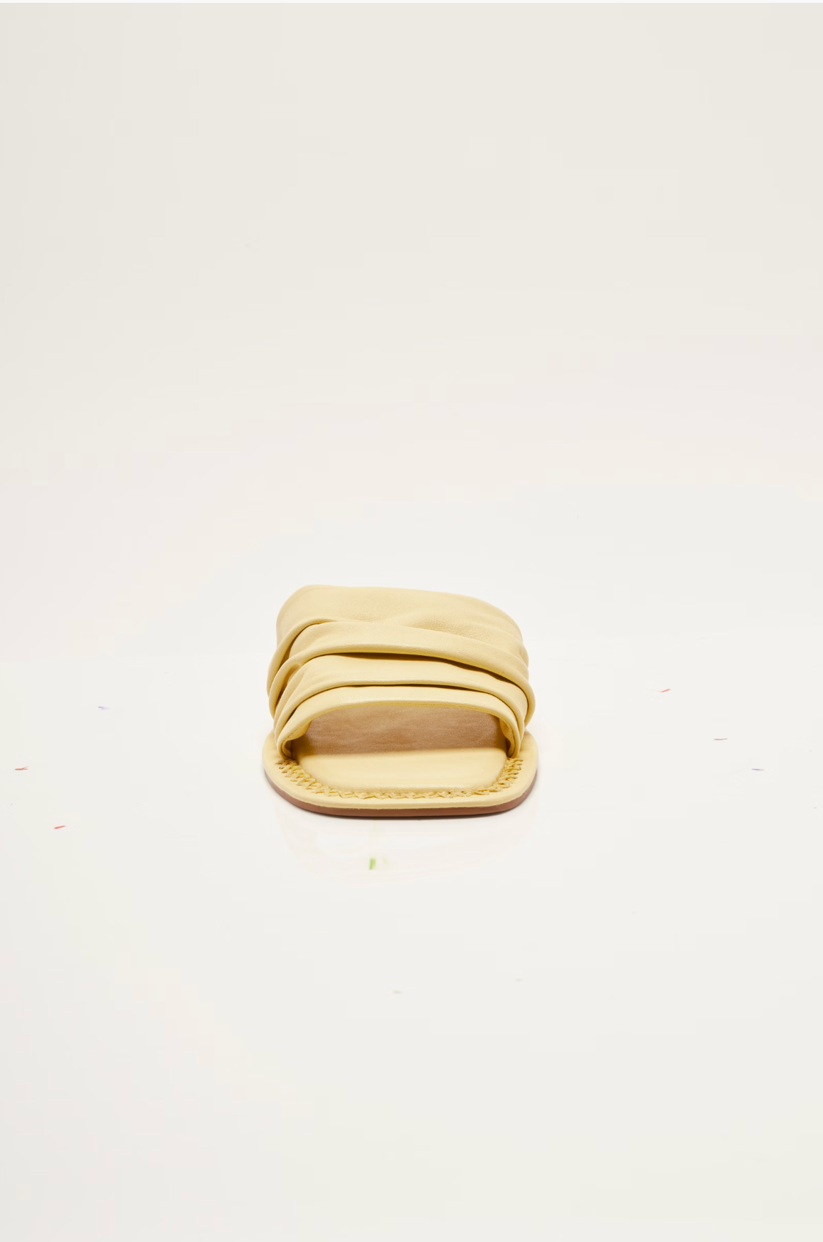 Free People Evelyn Slip On Sandals - Sunkissed Yellow Leather