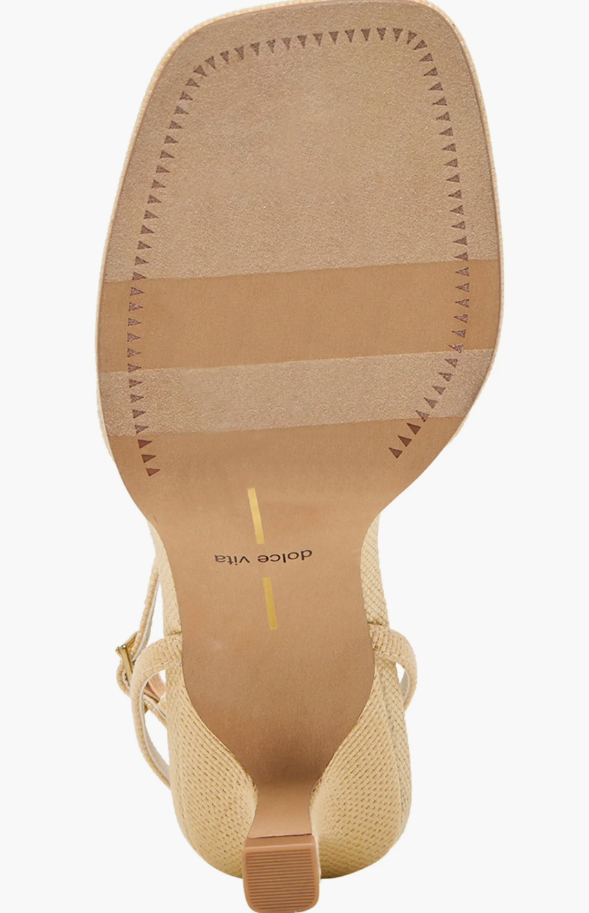 Manji Heels - Light Natural Raffia