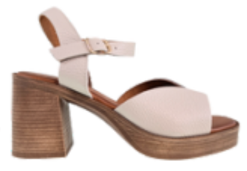 Deliza Heeled Sandal - Cream