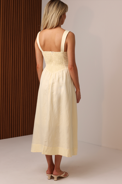 Shore Brand Loretta Dress - Butter Yellow | Blossom Boutique | Albertville, AL | Guntersville, AL Shore Brand Loretta Dress - Butter Yellow | Blossom Boutique | Albertville, AL | Guntersville, AL