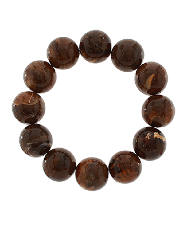 Ball Bead Bracelet - Dark Brown