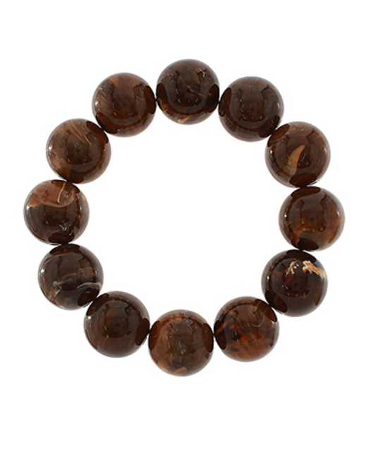 Ball Bead Bracelet - Dark Brown