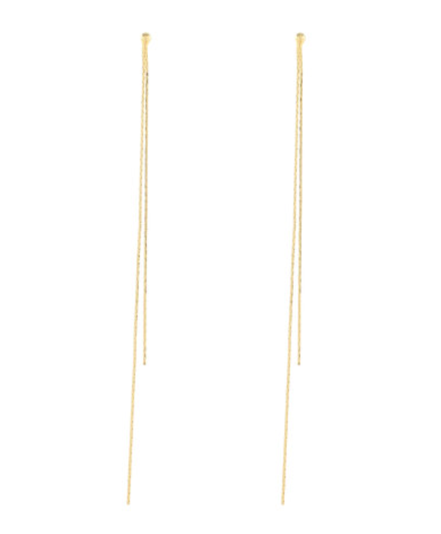 Layered Chain Long Earrings - Gold