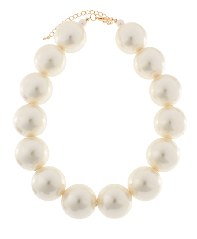 30mm Pearl Necklace - Cream