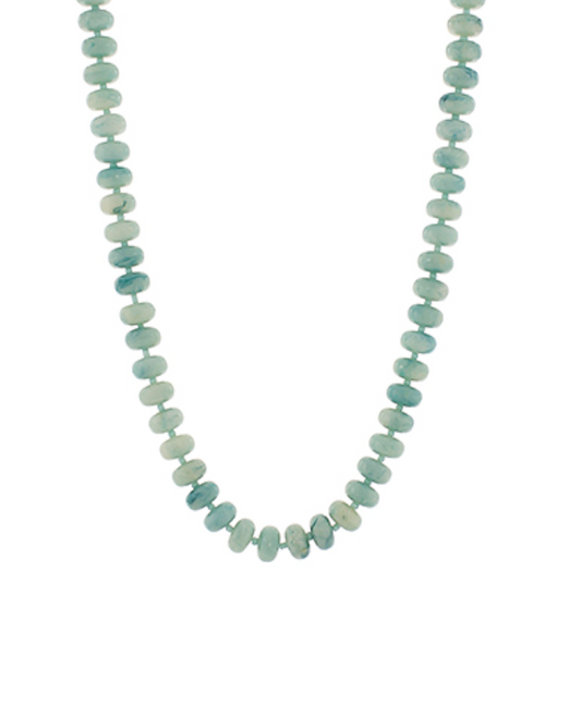 Marble Bead Necklace - Mint
