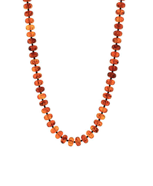 Marble Bead Necklace - Brown