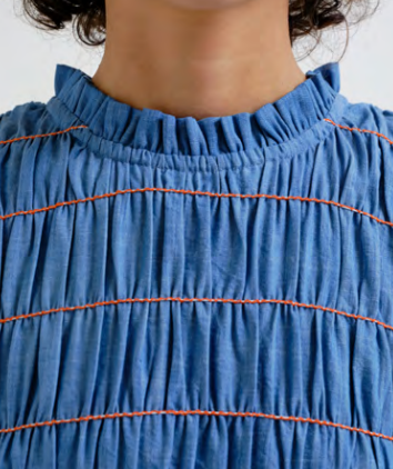 Chambray Short Dress - Light Blue