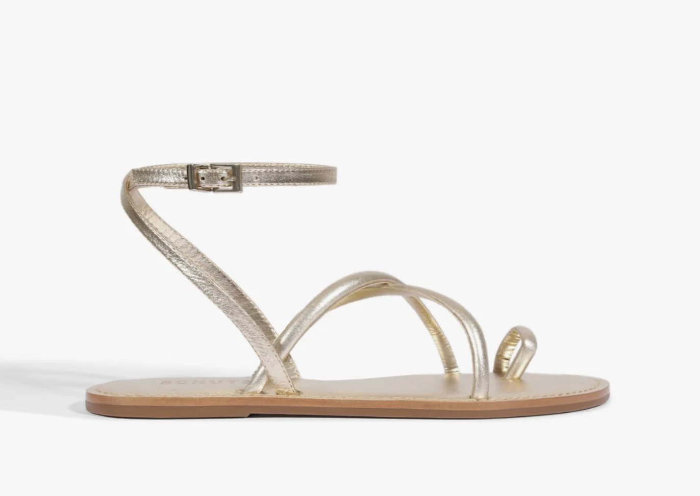 Valeria Two-Toned Flat Sandal - Gold/Silver