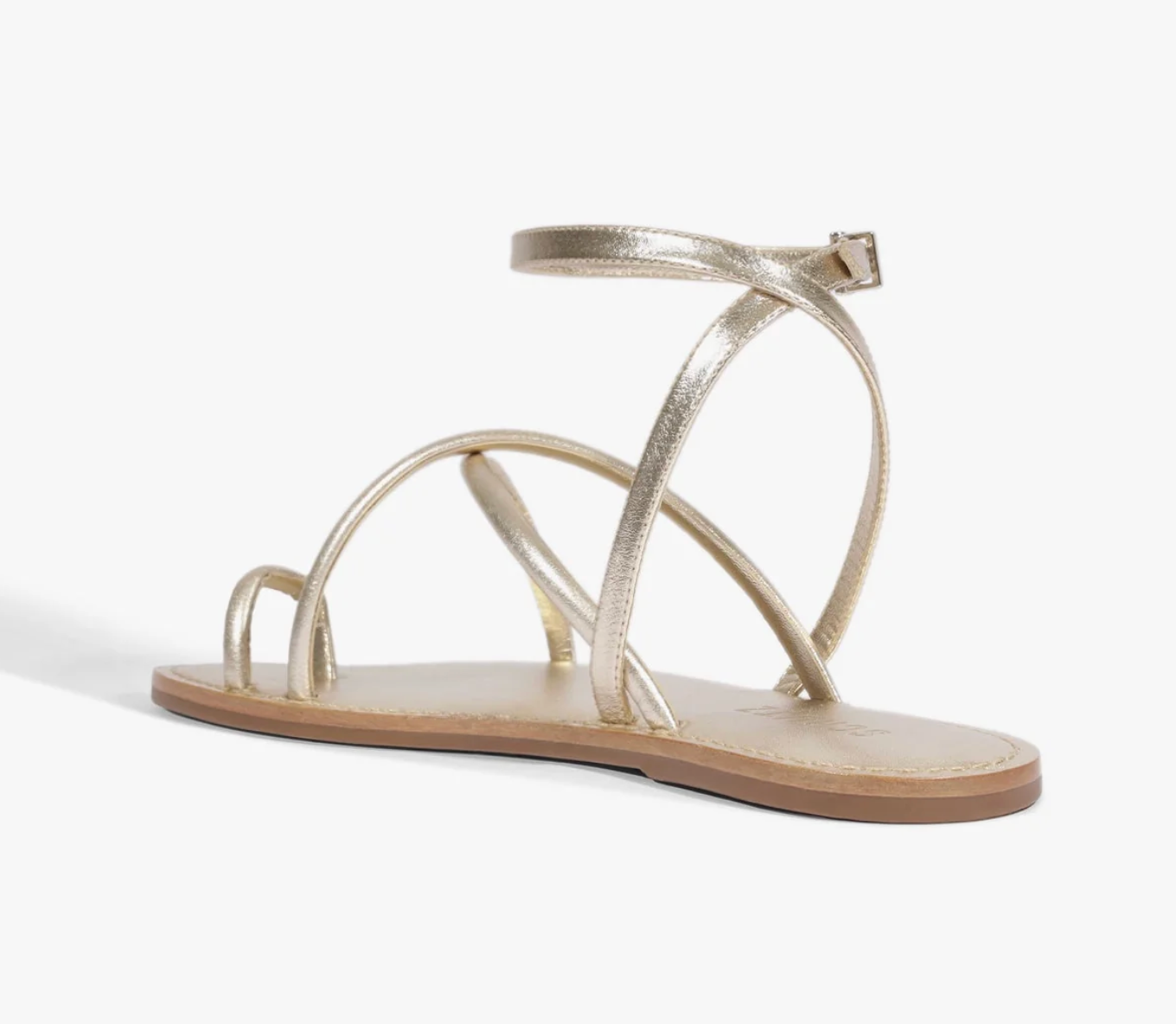 Valeria Two-Toned Flat Sandal - Gold/Silver