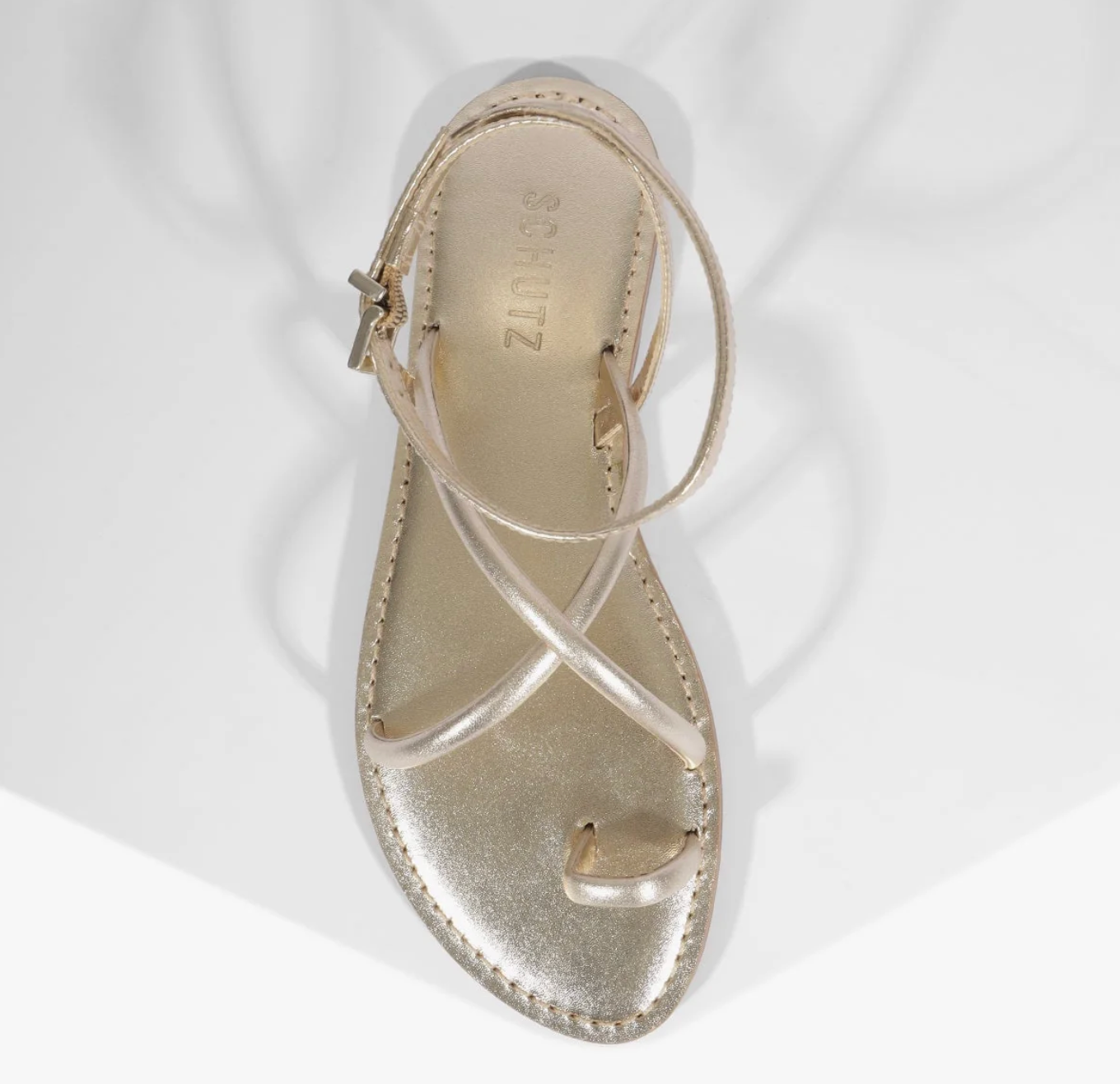 Valeria Two-Toned Flat Sandal - Gold/Silver