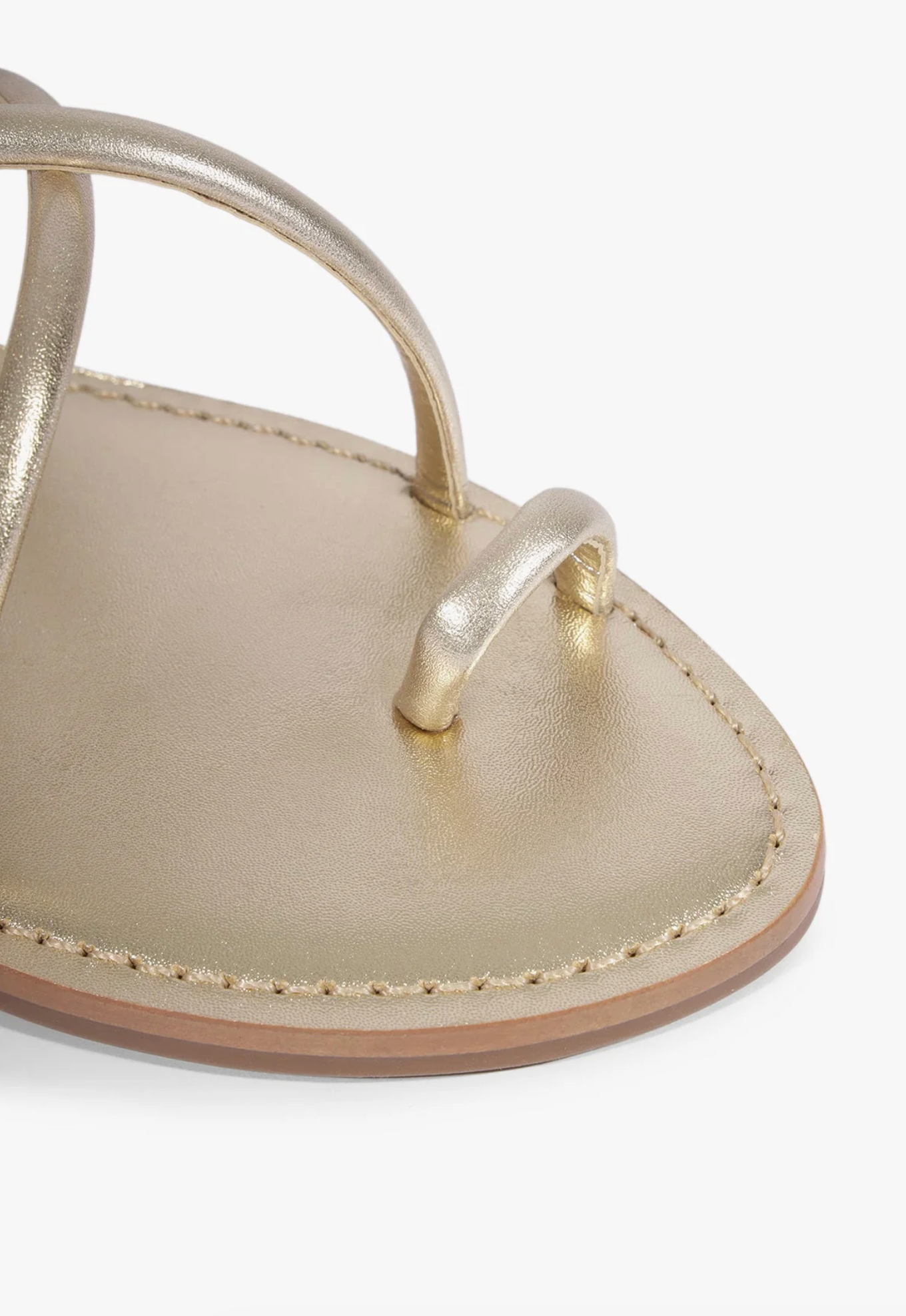 Valeria Two-Toned Flat Sandal - Gold/Silver