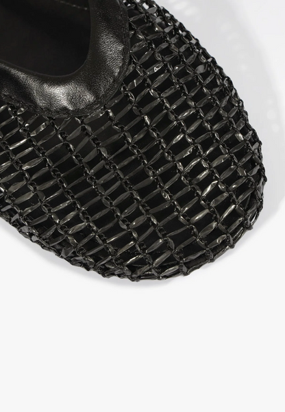 Sylvie Mesh Ballet Flat - Black