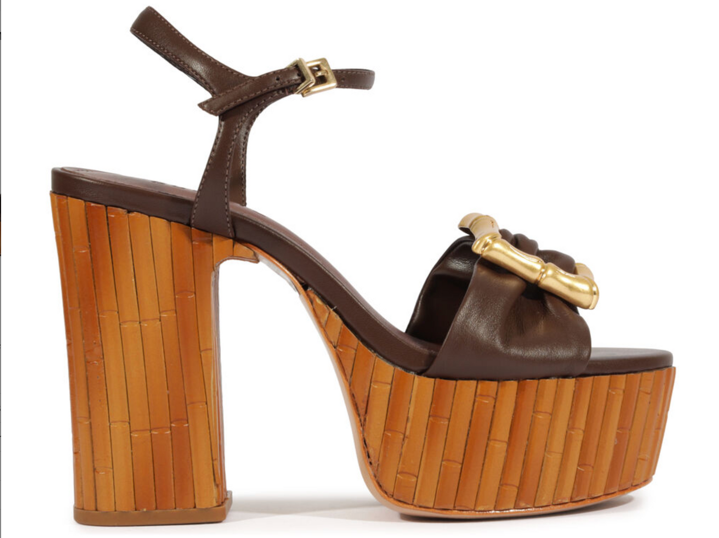 Enola Bamboo Platform Sandal - Root Brown