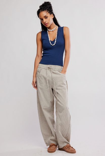 Free People Neria V-Neck Tank Top - Deep Iris