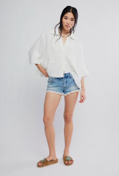 Free People Happy Days Top - Clean Ivory