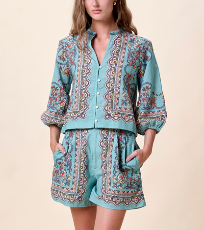 Noelle Blouse - Bleura Print