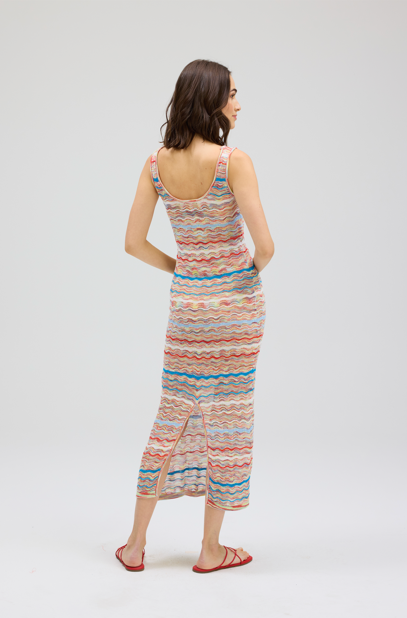 Bianca Dress - Blue/Red Multi