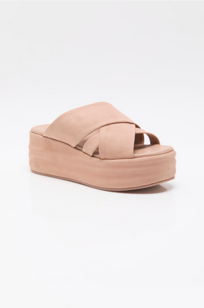 Free People Wanderbay Flatform Sandals - Dusty Rose