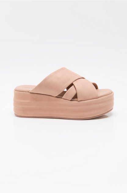 Free People Wanderbay Flatform Sandals - Dusty Rose