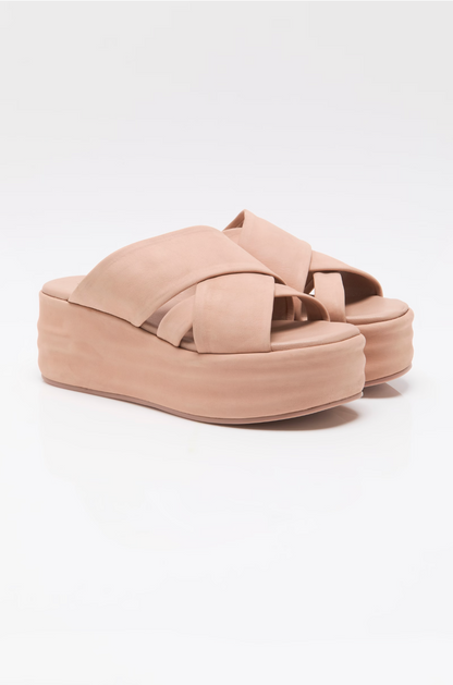 Free People Wanderbay Flatform Sandals - Dusty Rose