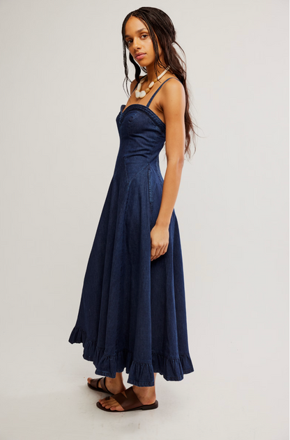 Free People Another Season Midi Dress - Rinse