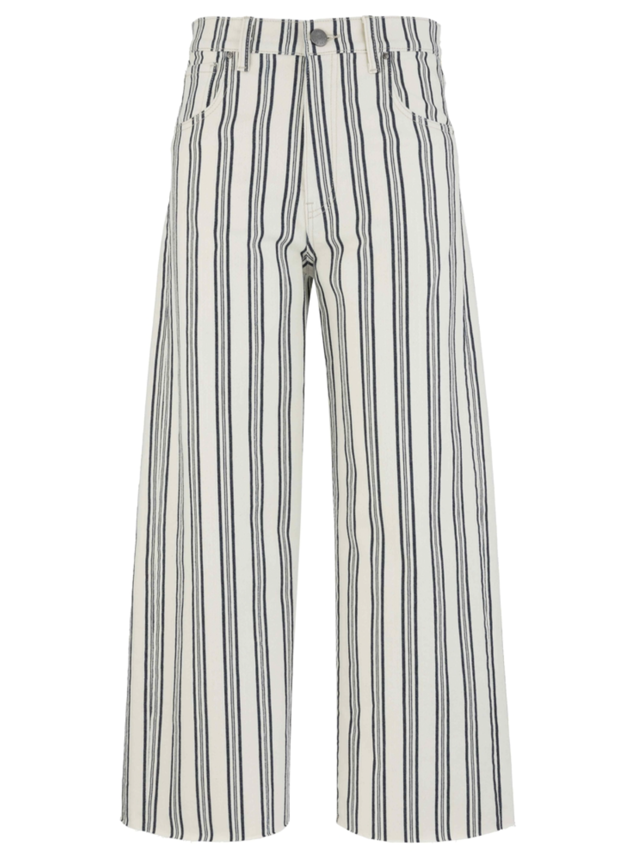 Gwen High Rise Wide Leg Jean - Navy/Ivory