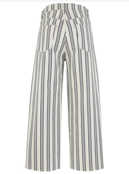 Gwen High Rise Wide Leg Jean - Navy/Ivory
