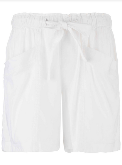 Preston Linen High Rise Short - White