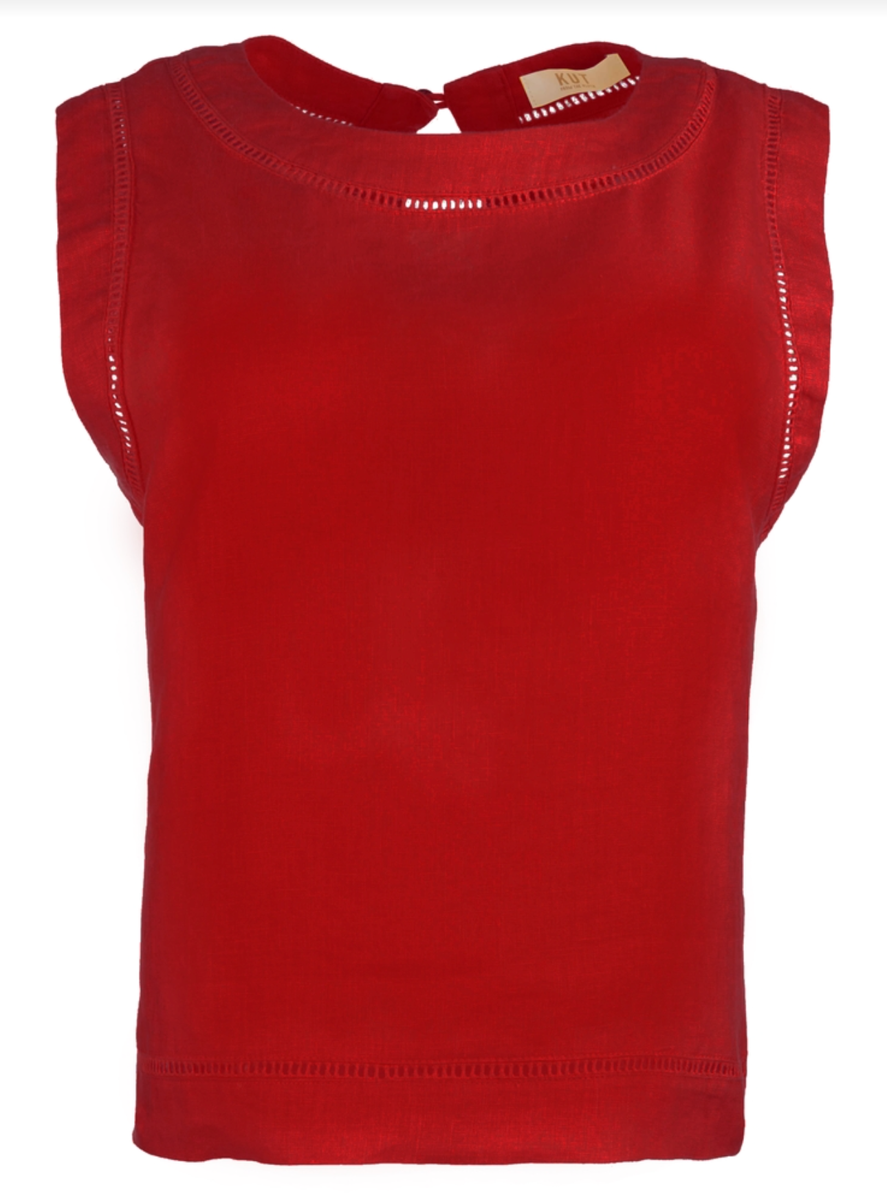 Joanne Sleeveless Crop Top - Tomato