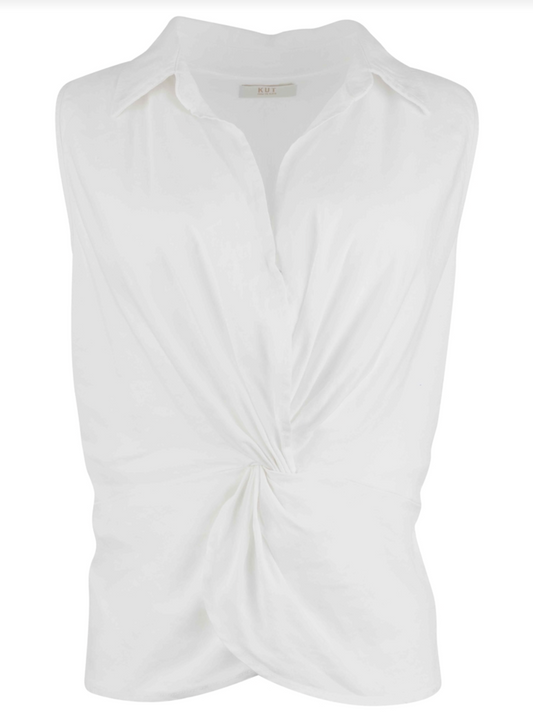 Sara Linen Top - White