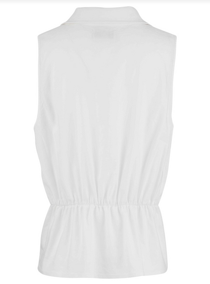 Sara Linen Top - White