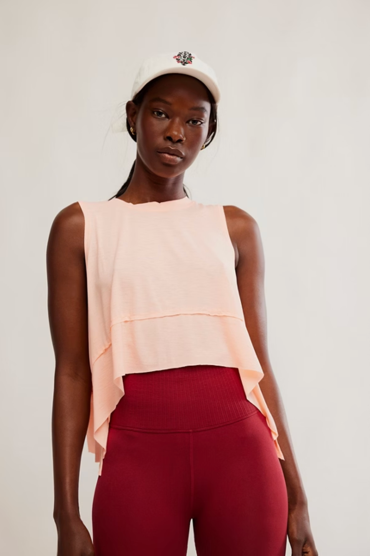 Free People Tempo Tank Top - Pastel Peach