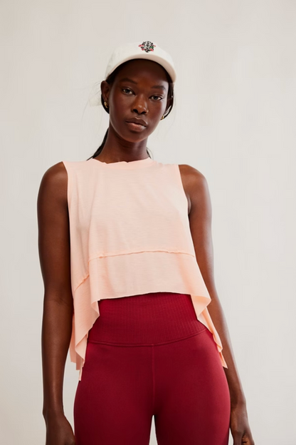 Free People Tempo Tank Top - Pastel Peach