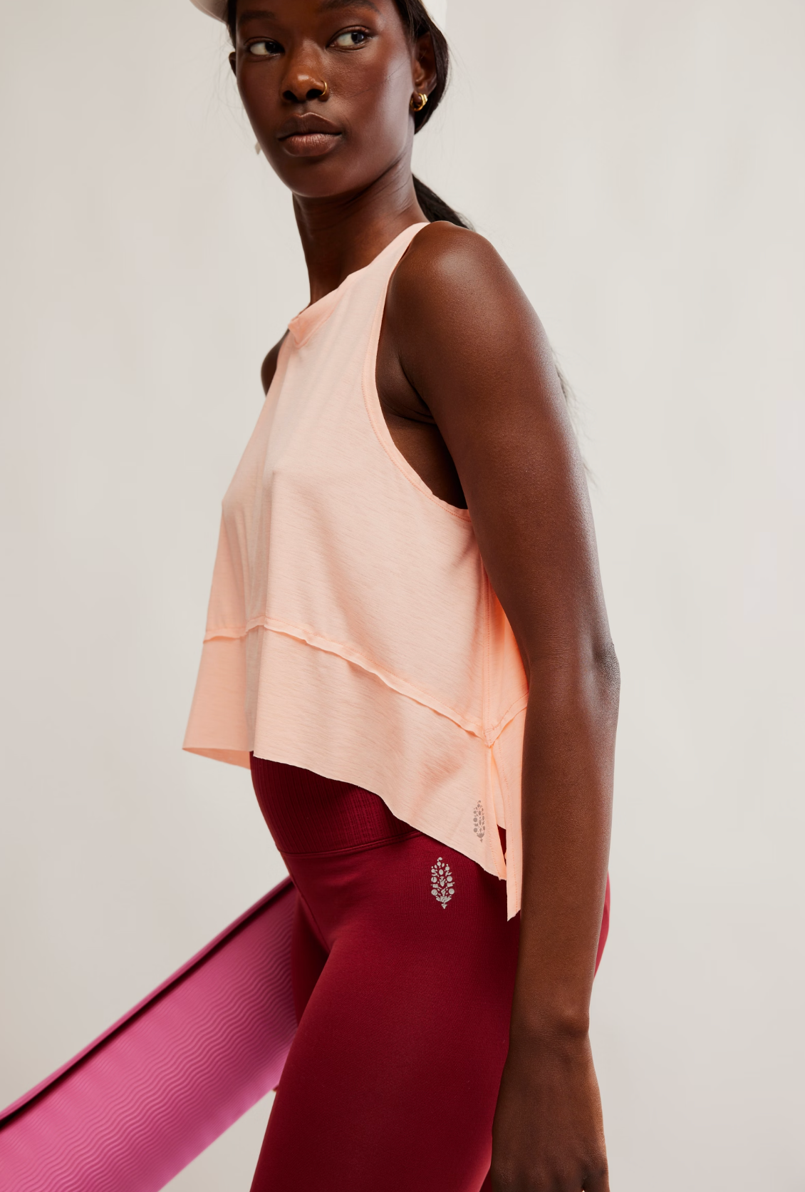 Free People Tempo Tank Top - Pastel Peach