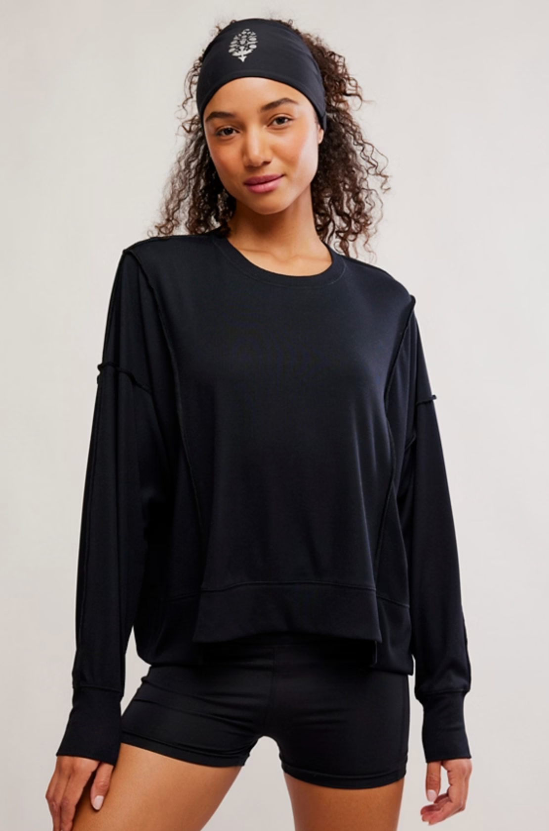Free People All My Love Long Sleeve Top - Black