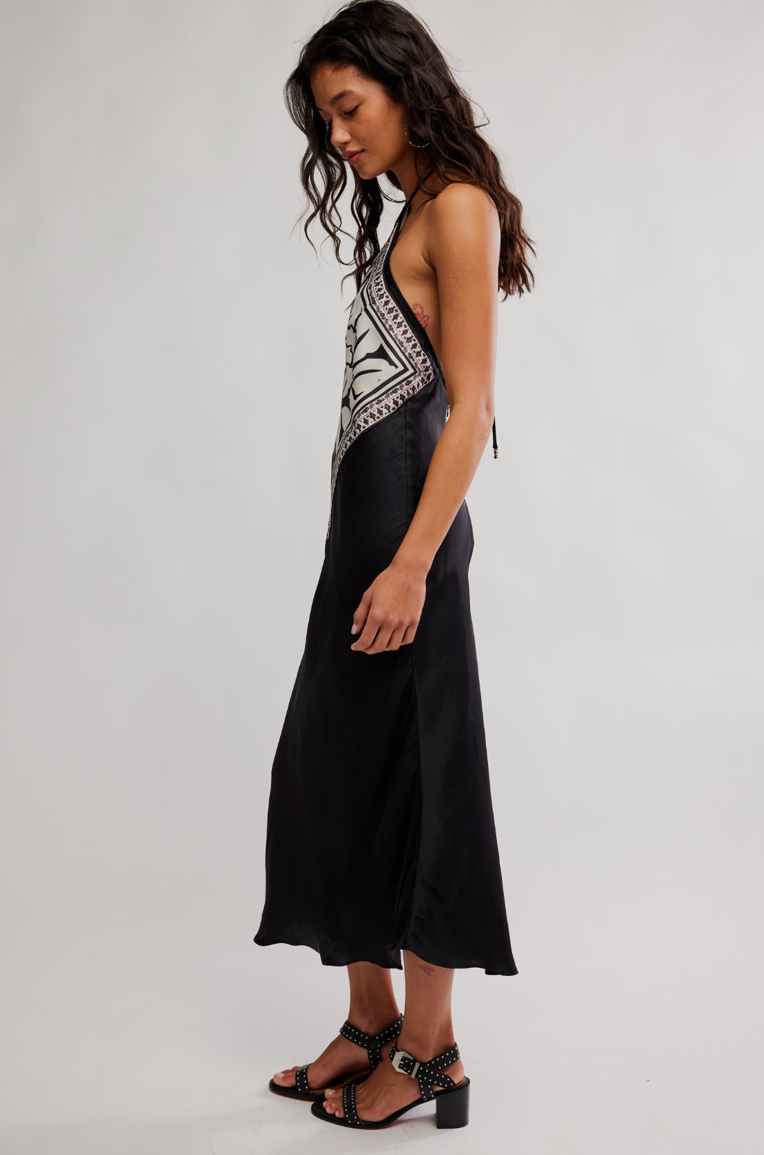 Free People Citrine Midi Dress - Raven Combo