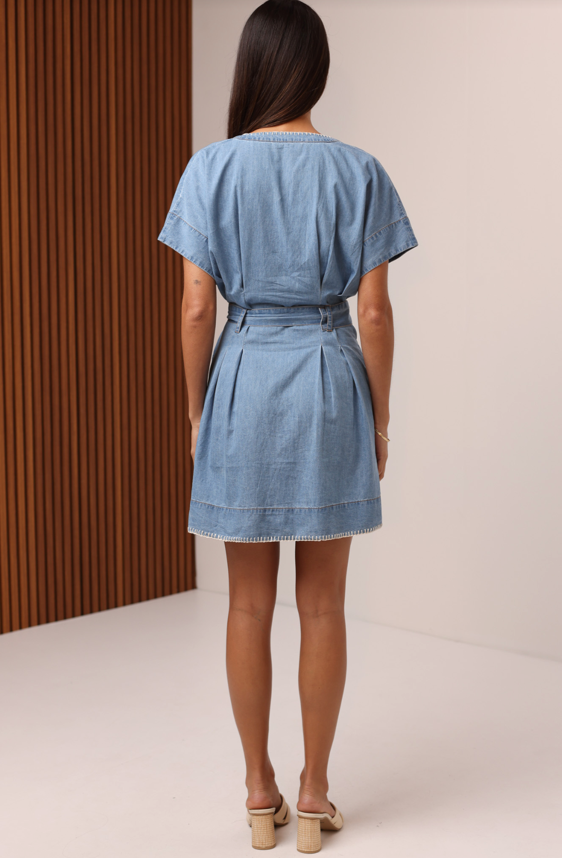 Women's Sonya Mini Dress | Color: Bleached Denim