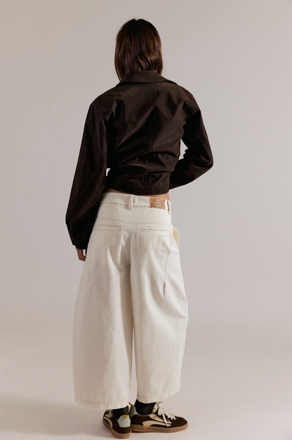 Free People Lay Down Chino Trousers - Clean Ivory