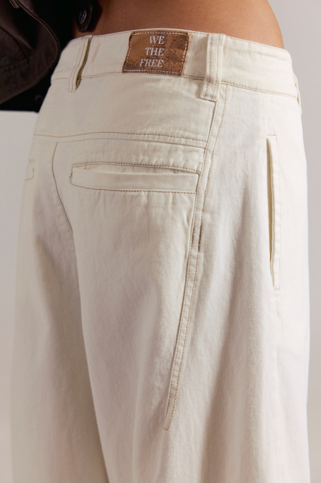 Free People Lay Down Chino Trousers - Clean Ivory
