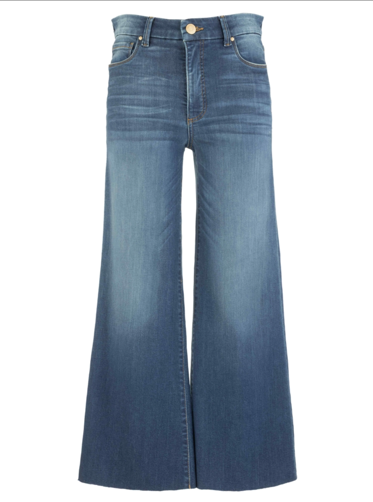 Meg High Rise Raw Hem Wide Leg Jean - Harmony