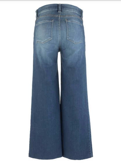 Meg High Rise Raw Hem Wide Leg Jean - Harmony